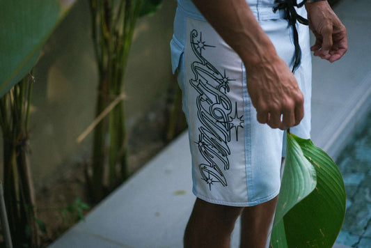 Alima Men's Boardshorts in Cadillac Blue