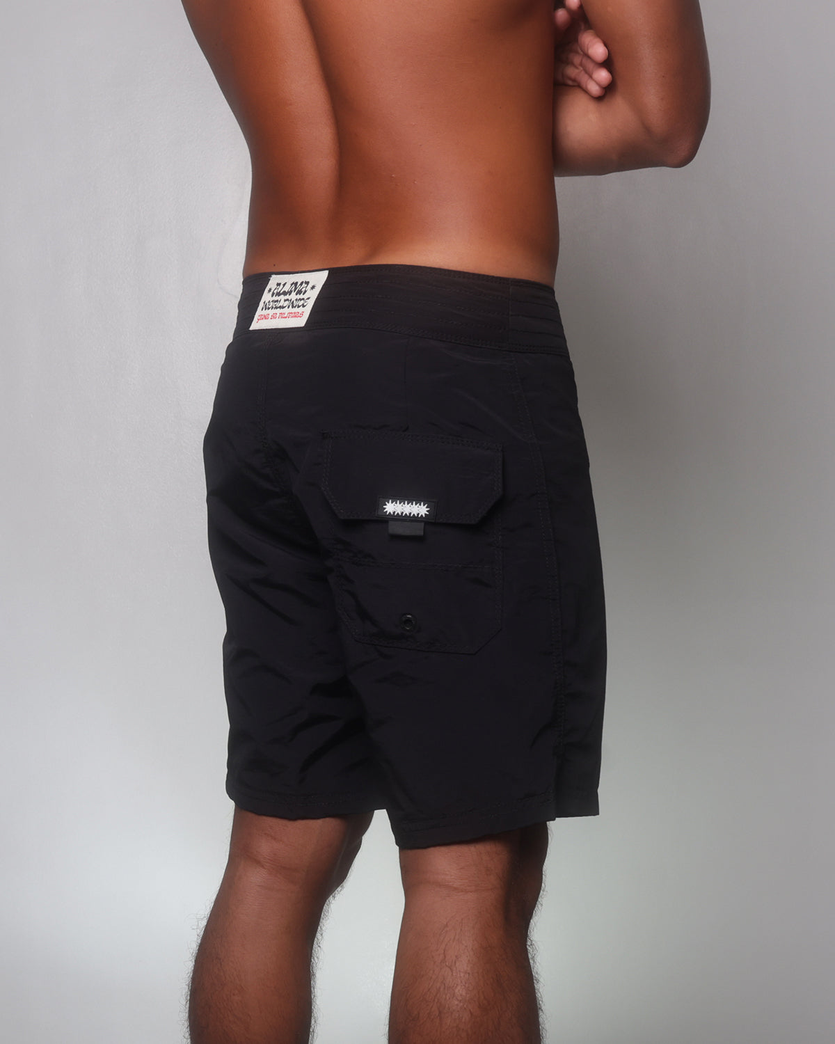 Alima Men's Boardshorts in Classic Black Nylon