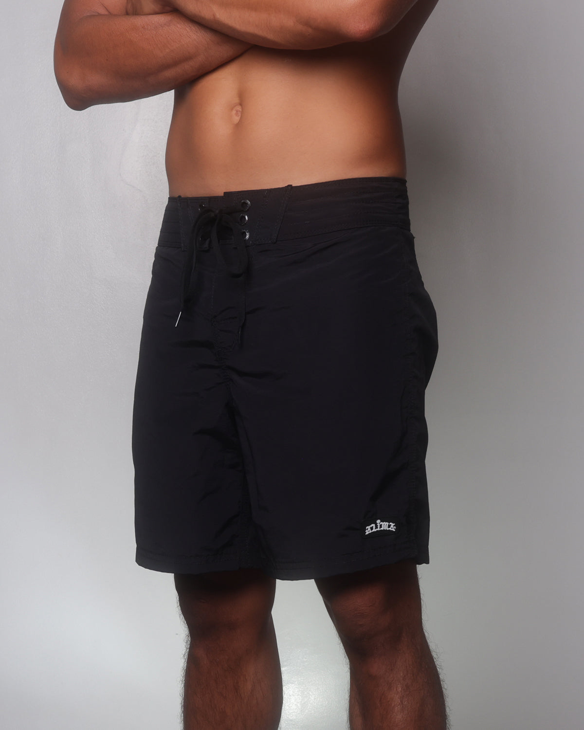 Alima Men's Boardshorts in Classic Black Nylon