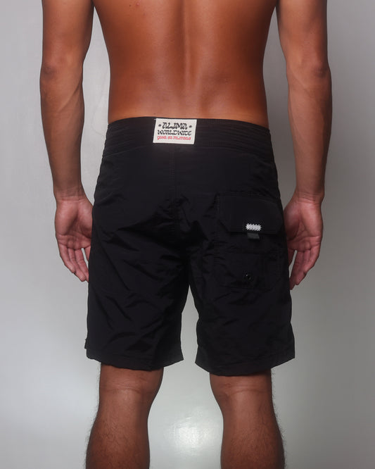 Alima Men's Boardshorts in Classic Black Nylon