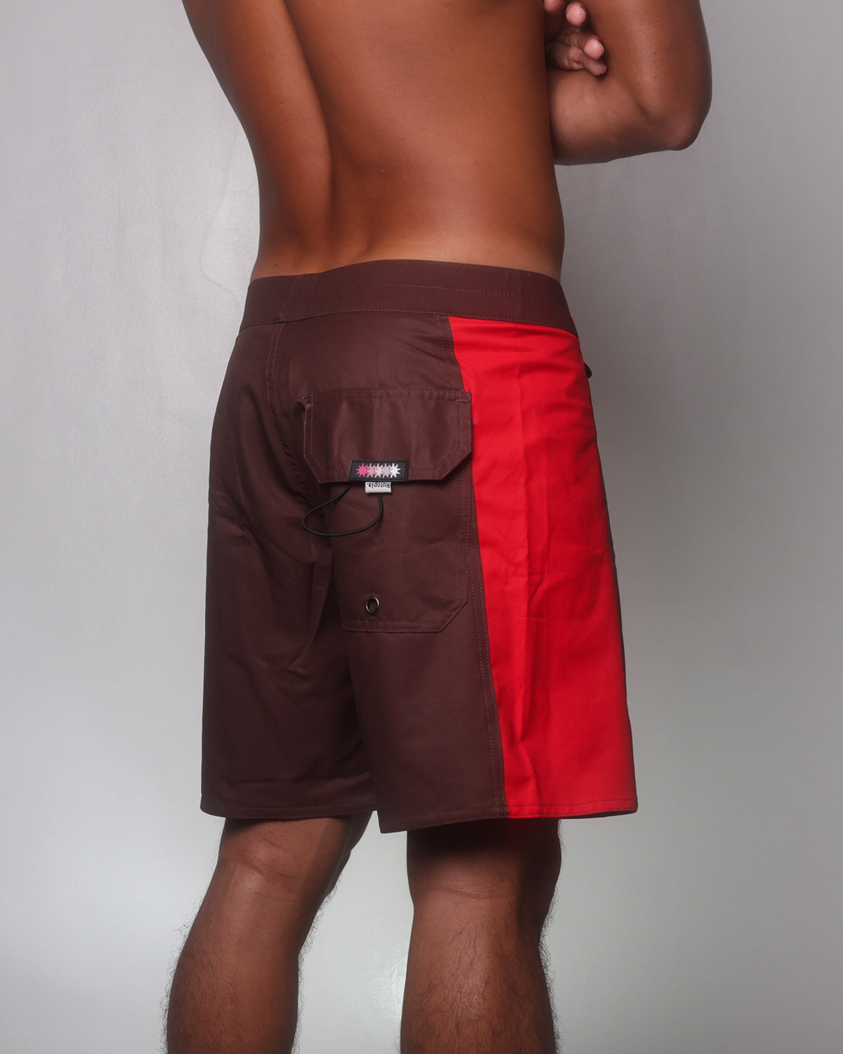 Alima x Rutopia in Brown and Blood Red Side Panel