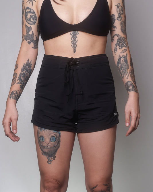 Alima Women's Boardshorts in Classic Black Nylon