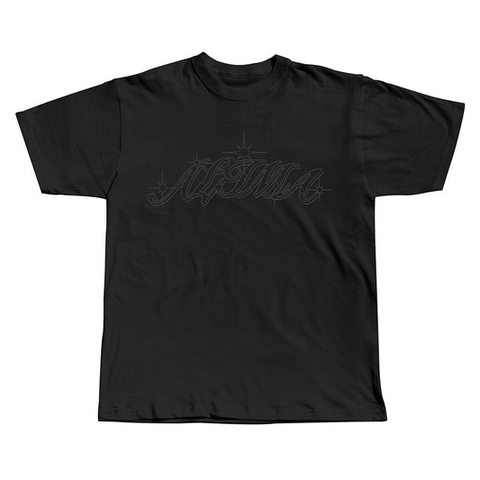 Alima Black Sparkle Logo in Black